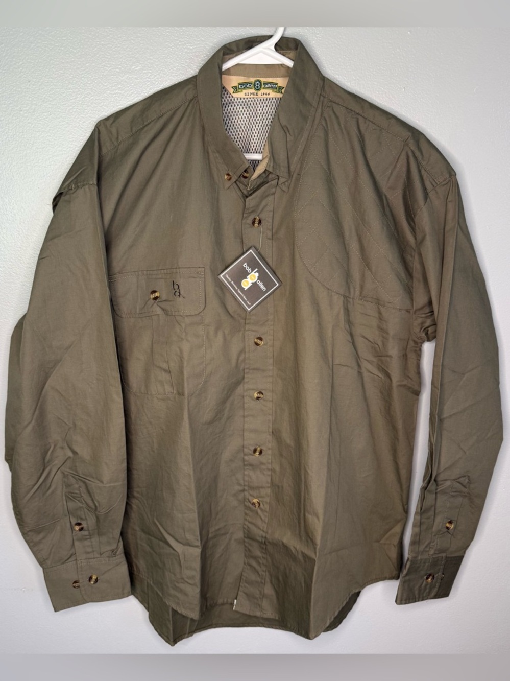 Bob Allen Long Sleeve Vented Button Down Shooting Shirt